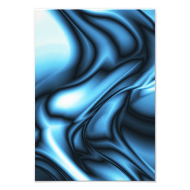 Blue Silk wave Fototryck (Framsidan)