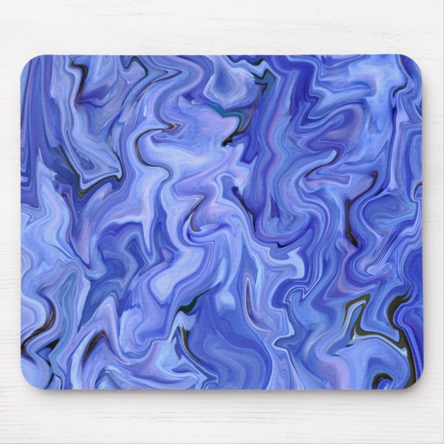 Blue silke abstrakt musmatta (Framsidan)