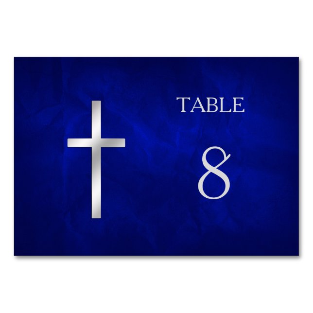 Blue Silver Christian Kor Bord Bordsnummer (Baksidan)