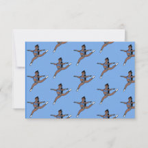 Blue Silver Dancer Notecard A
