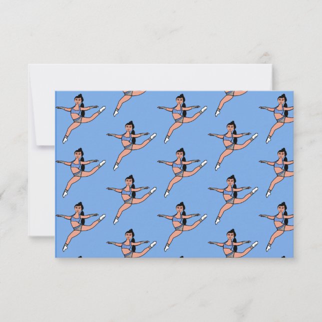Blue Silver Dancer Notecard B Anteckningskort (Framsida)