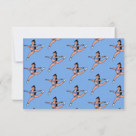 Blue Silver Dancer Notecard B Anteckningskort
