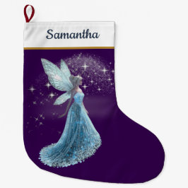 Blue & Silver Fairy Christmas Stocking – Winter St Stor Julstrumpa