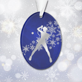 Blue Silver Female Tennis Player