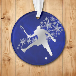 Blue Silver Male Tennis Player