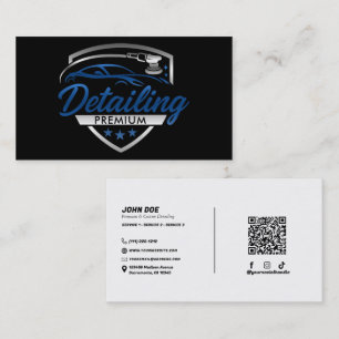 Blue Silver Premium Auto KarDetalj Body Shop Visitkort