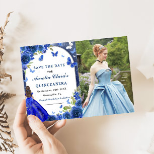 Blue Silver Ro Quinceanera Photo Spara Datumet
