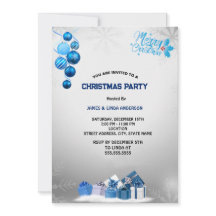 Blue Silver Snowflake jul Party