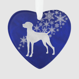 Blue Silver Snowflake Vizsla