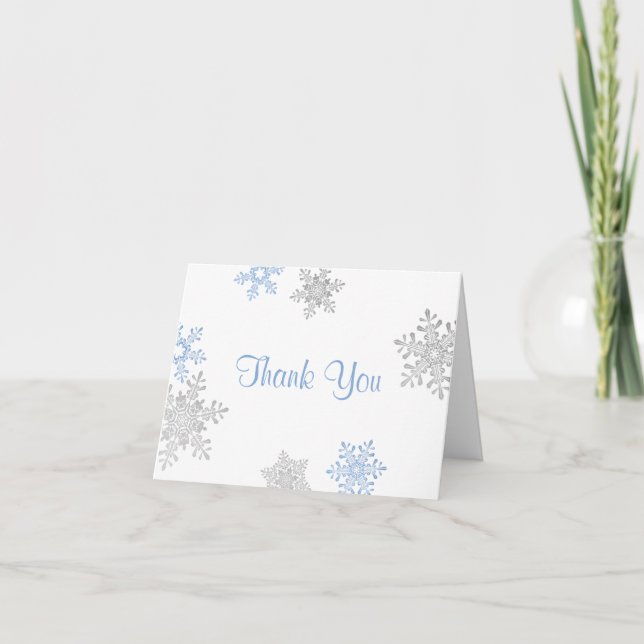 Blue Silver Snowflake Winter Wedding Tack (Framsida)