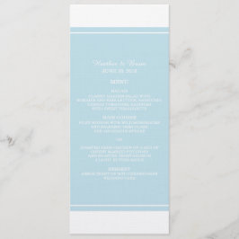 Blue Simply Elegant bröllop Menu Meny