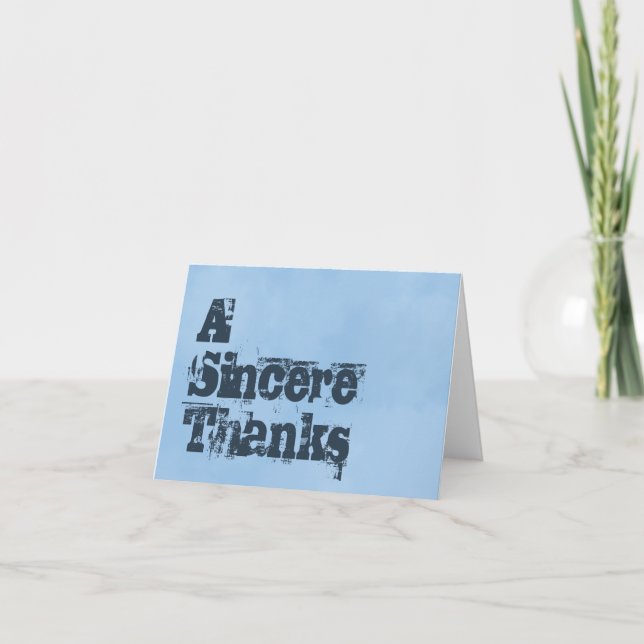 Blue Sincere Tack Kort (Framsida)