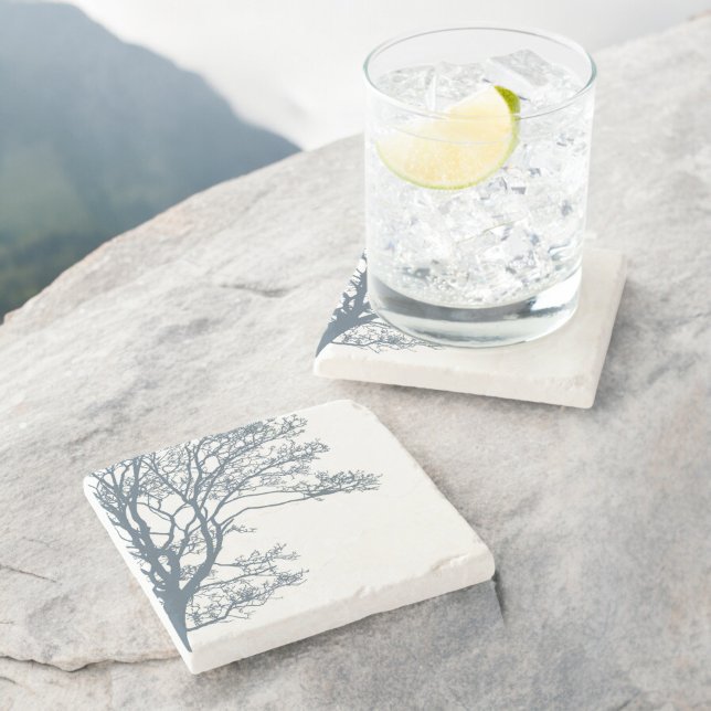 Blue Single Träd Boho Stenunderlägg (Skapare uppladdad)