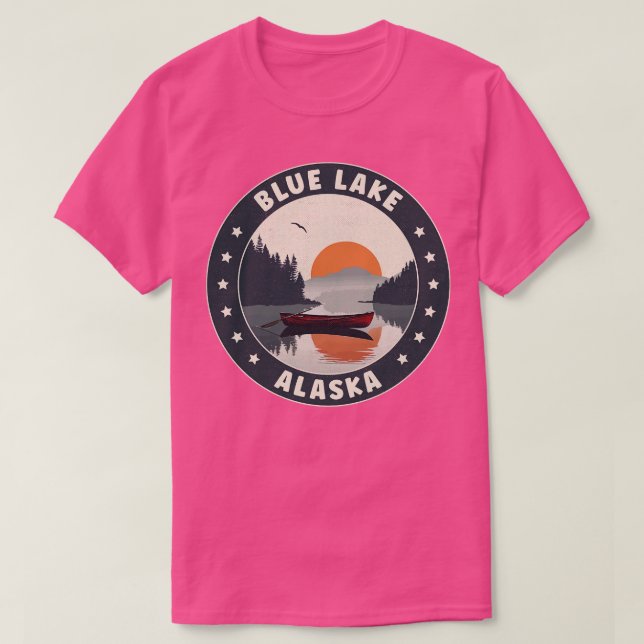 Blue Sjö Alaska Sunset TShirt T Shirt (Design framsida)