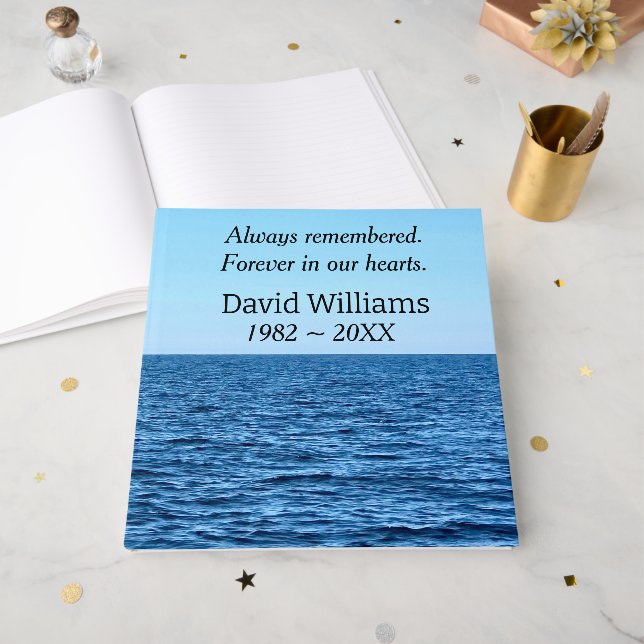 Blue Sjö Michigan Gästböcker (Framsidan öppen)