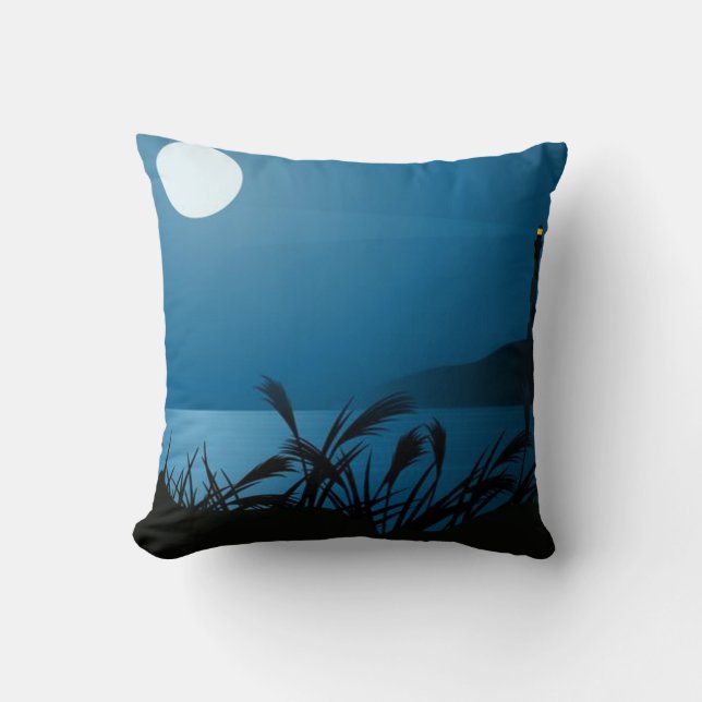 Blue Sjö Silhouette-accent Dekorativ kudde (Framsida)