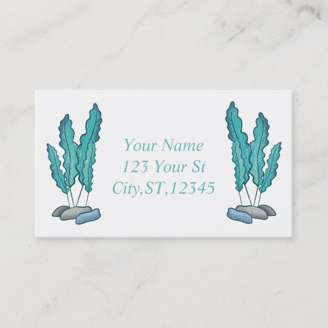 Blue Sjögräs Algae Thunder_Cove Visitkort (Framsida)