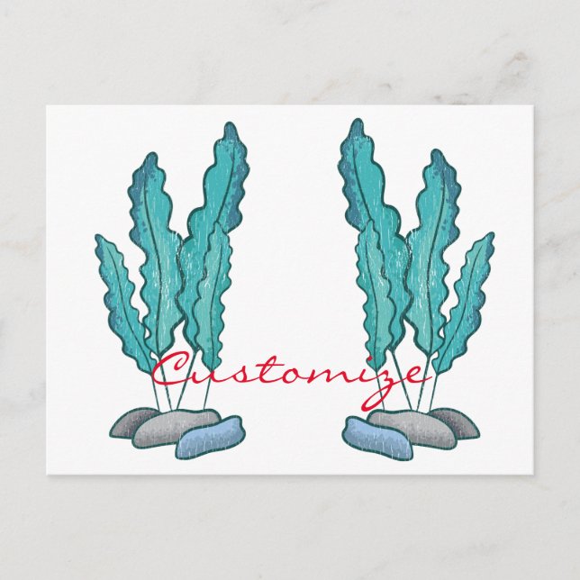 Blue Sjögräs Algae Thunder_Cove Vykort (Framsida)