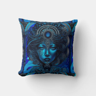Blue Sjöjungfru Goddess Girly Glam Dekorativ kudde