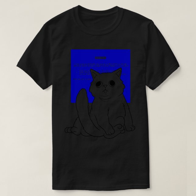 Blue Skärm Cat av Tobe Fonseca T Shirt (Design framsida)