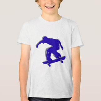 Blue Skateboarder Silhouette T-Shirt