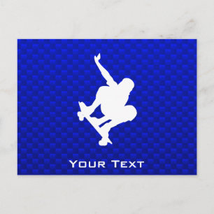 Blue Skateboarding Vykort
