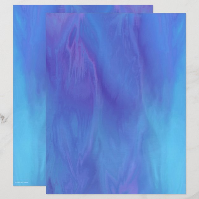 Blue Skies Scrapbook Paper 2-Sided Page (Fram/baksida)