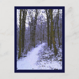 Blue Skogen i Snö Vykort