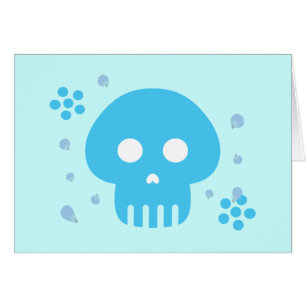 Blue Skull Hälsningskort