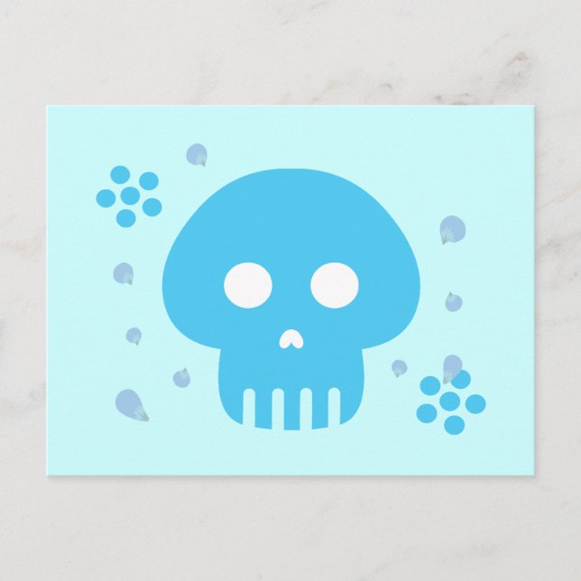 Blue Skull Vykort (Framsida)
