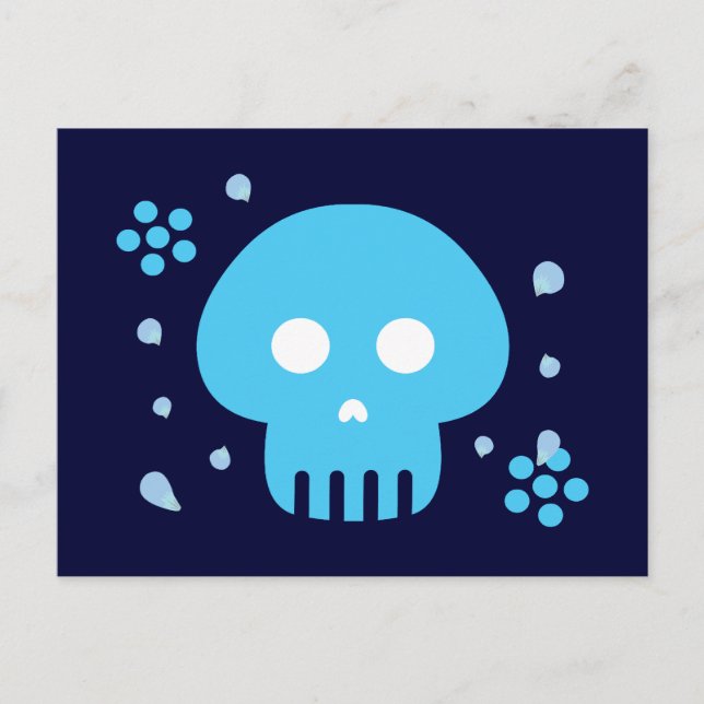 Blue Skull Vykort (Framsida)