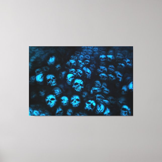 Blue Skulls Leinwand Canvastryck (Framsida)