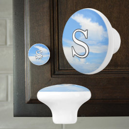 Blue Sky and White Cloud Monogram Knopp