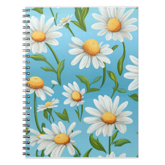 Blue Sky Daisy Spiral Notebook Anteckningsbok