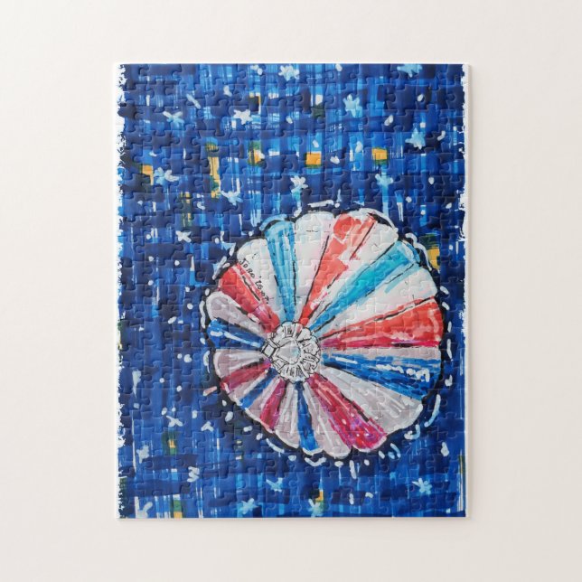 Blue Sky Hot Air Balloon Pussel (Vertikal)