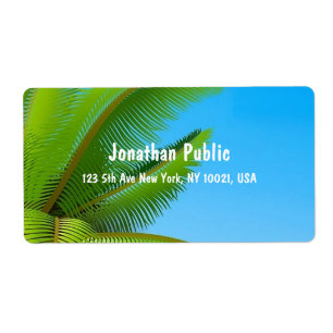 Blue Sky Palms Elegant Handstilsmall Modern Fraktsedel