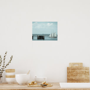 Blue Sky Sailboat Adventures Fotografi Poster