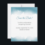 Blue Sky Save the Date<br><div class="desc">Blue sky watercolor image for a simple and beautiful save the date! Coordinates with the other components in the ensemble.
Blank on the other side.</div>
