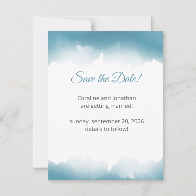 Blue Sky Save the Date (Framsida)