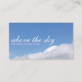 Blue sky with white clouds picture business card | visitkort