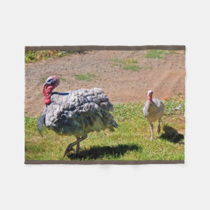 Blue Slate Thanksgiving Day Turkey Fleecefilt