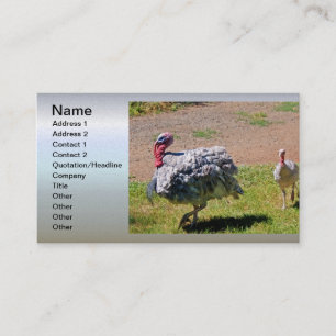 Blue Slate Thanksgiving Day Turkey Visitkort