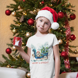 Blue Sled Baby Reindeer T Shirt