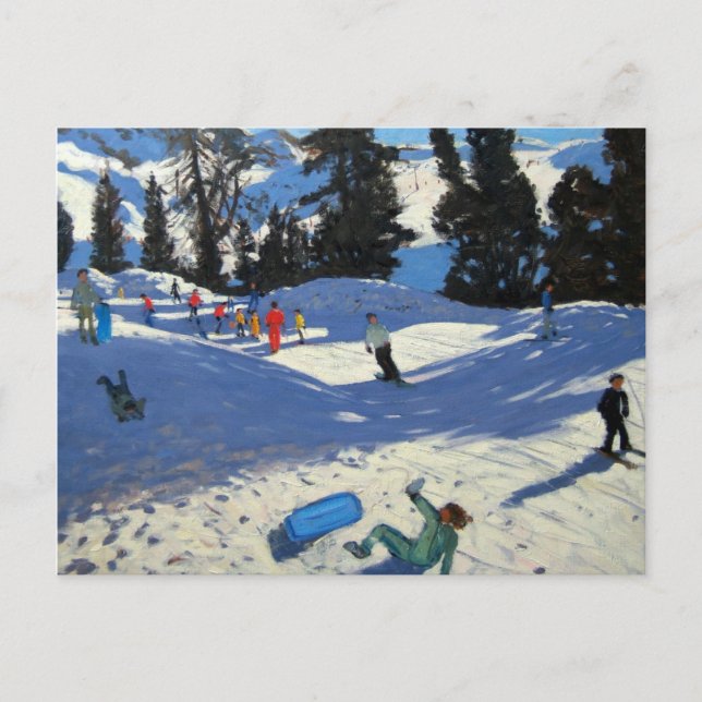 Blue Sledge Belle Plagne Vykort (Framsida)