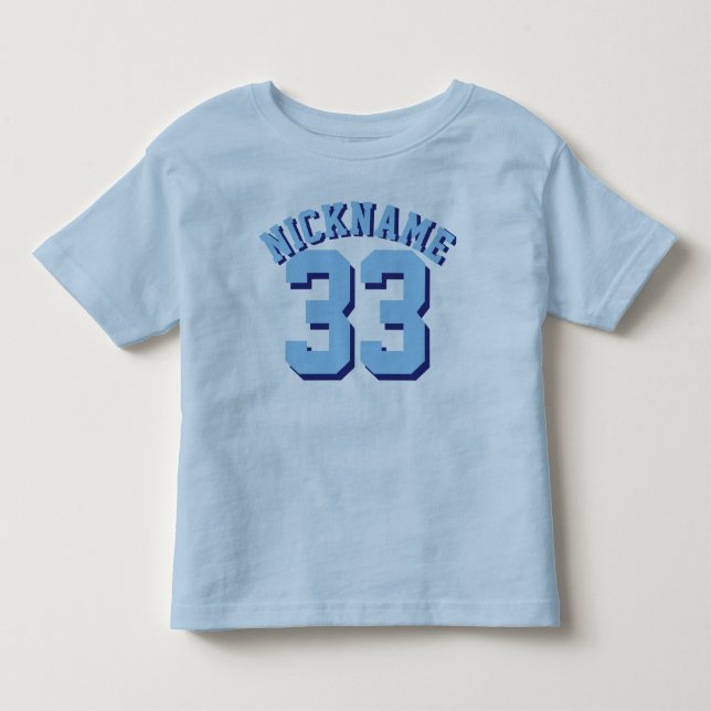 Blue Småbarn | Sports Jersey Design T Shirt (Framsida)