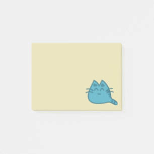 Blue Smiling Kattunge Post-it Block