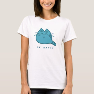 Blue Smiling Kattunge Tee Shirt