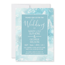 Blue Smokey Marble Butterflies Bröllop