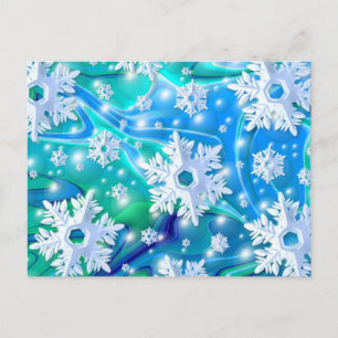 Blue Snö Vykort