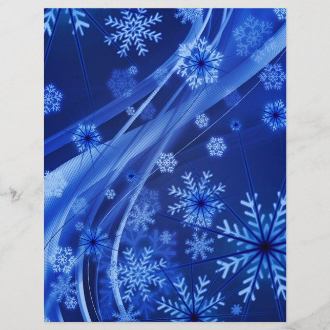 Blue Snöflingor (Framsida)